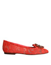 Dolce & Gabbana Koral Blonde Krystal Ballerinasko Loafers Sko