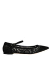 Dolce & Gabbana Sorte Taormina Blonde Bellucci Flade Sko