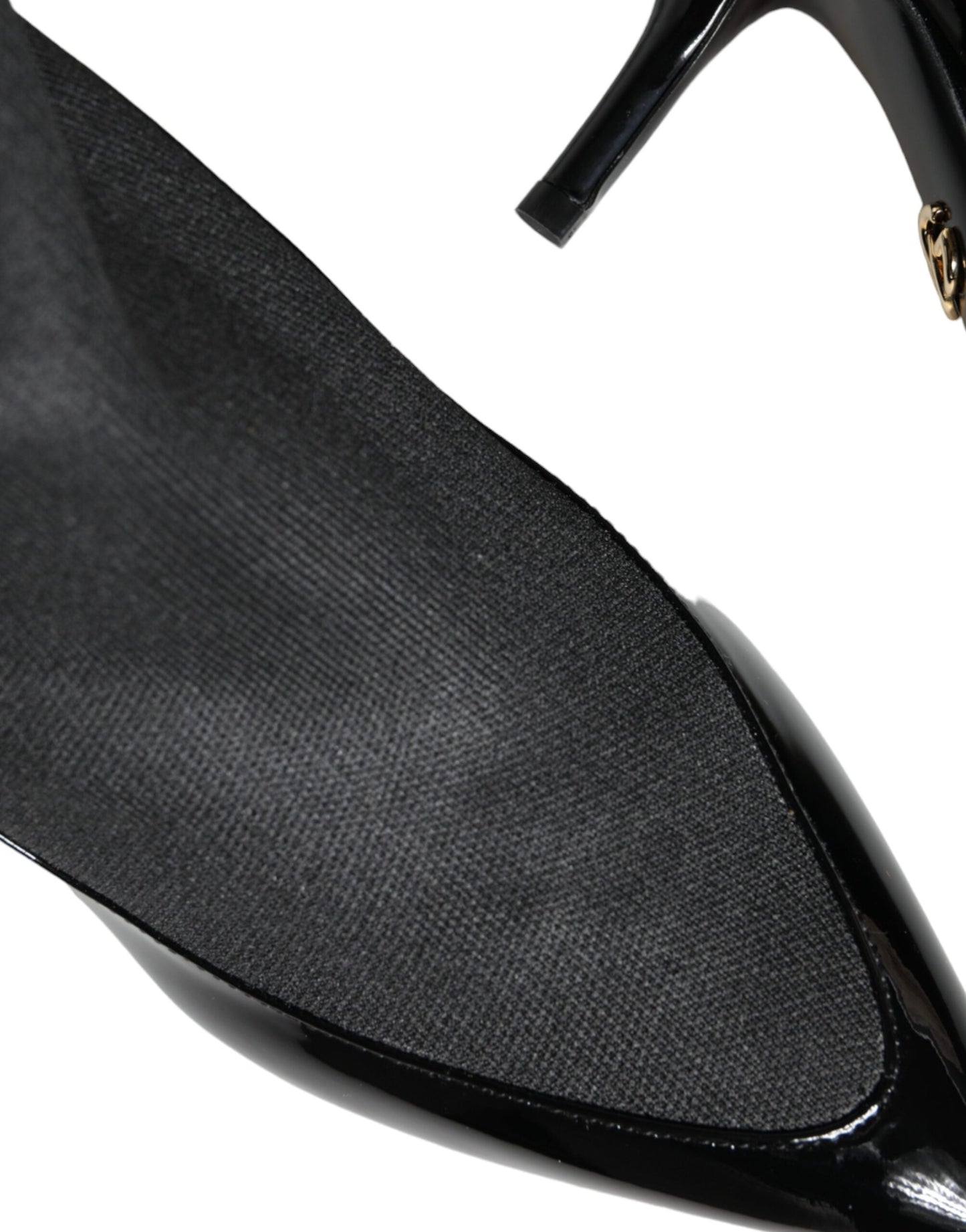 Dolce & Gabbana Sorte Læder Stilettos Støvletter Sokker Sko