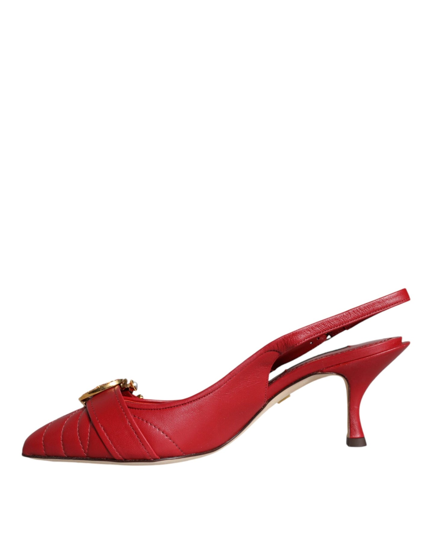 Dolce & Gabbana Røde Devotion Læderhæle Slingback Sko