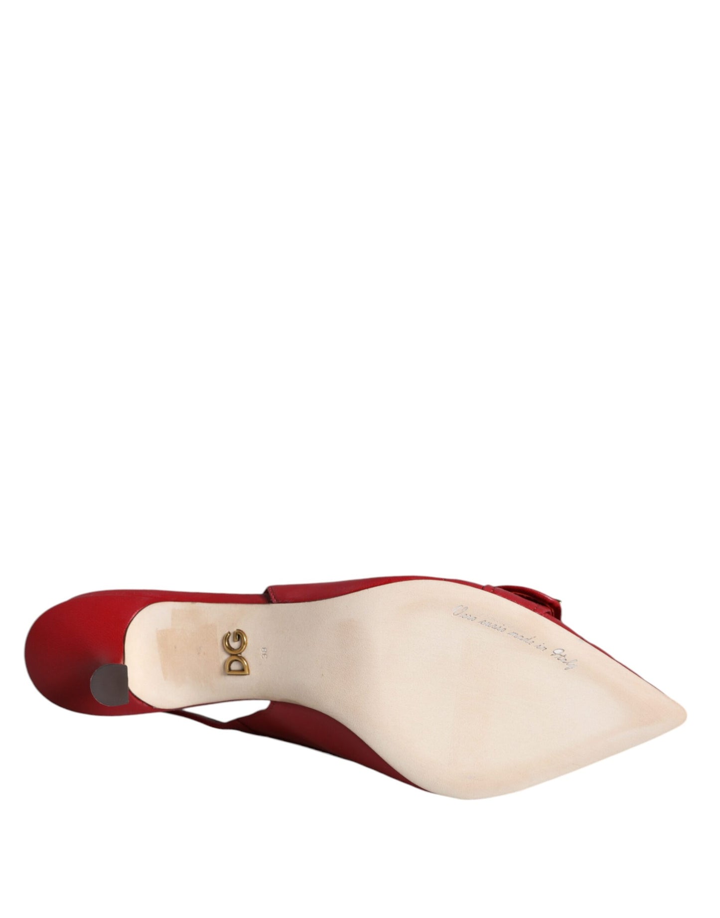Dolce & Gabbana Røde Devotion Læderhæle Slingback Sko