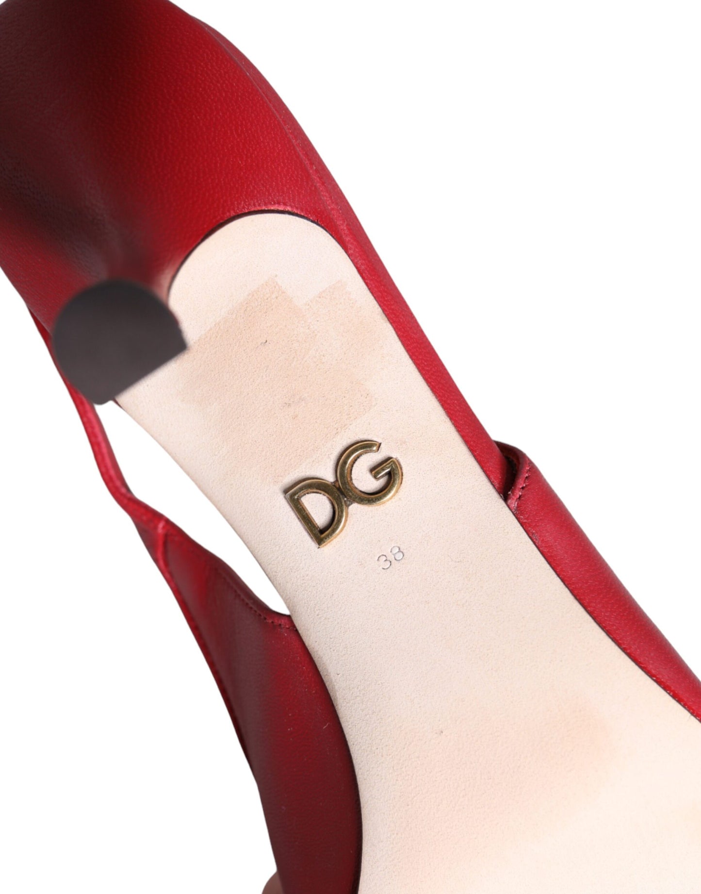 Dolce & Gabbana Røde Devotion Læderhæle Slingback Sko