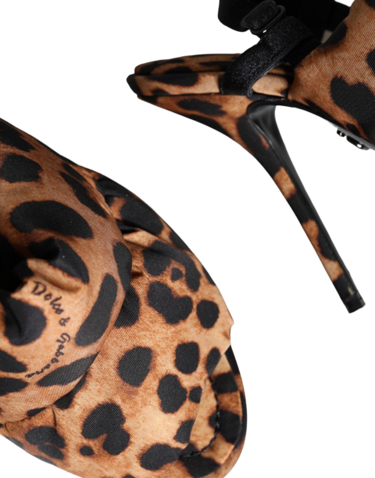 Dolce & Gabbana Brune Leopard Keira Slingback Sandaler Sko