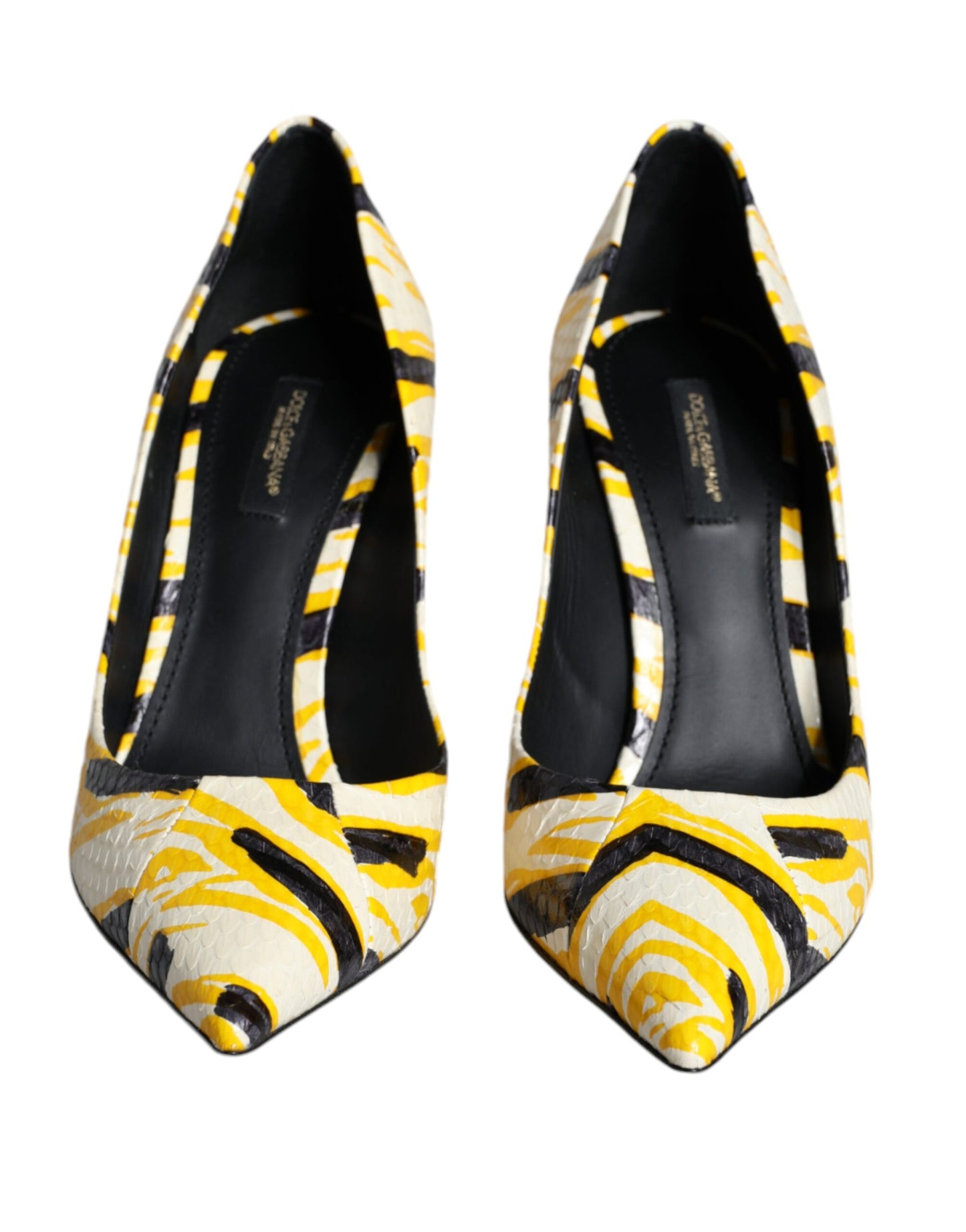 Dolce & Gabbana Flerfarvede Stribede Læder Højhælede Pumps Sko