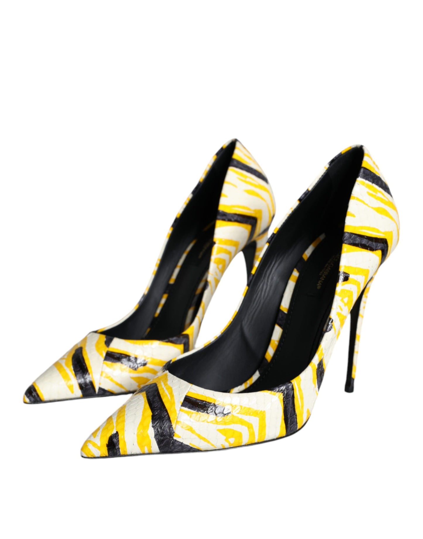 Dolce & Gabbana Flerfarvede Stribede Læder Højhælede Pumps Sko