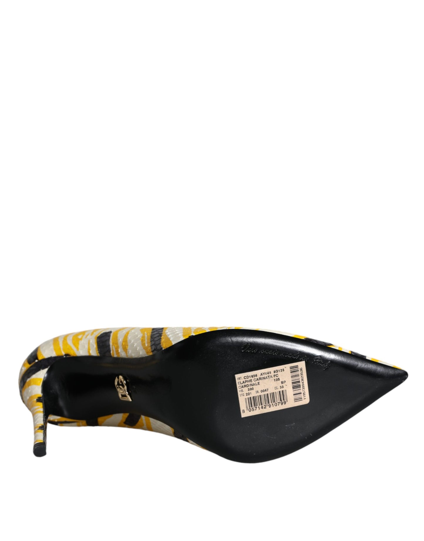 Dolce & Gabbana Flerfarvede Stribede Læder Højhælede Pumps Sko