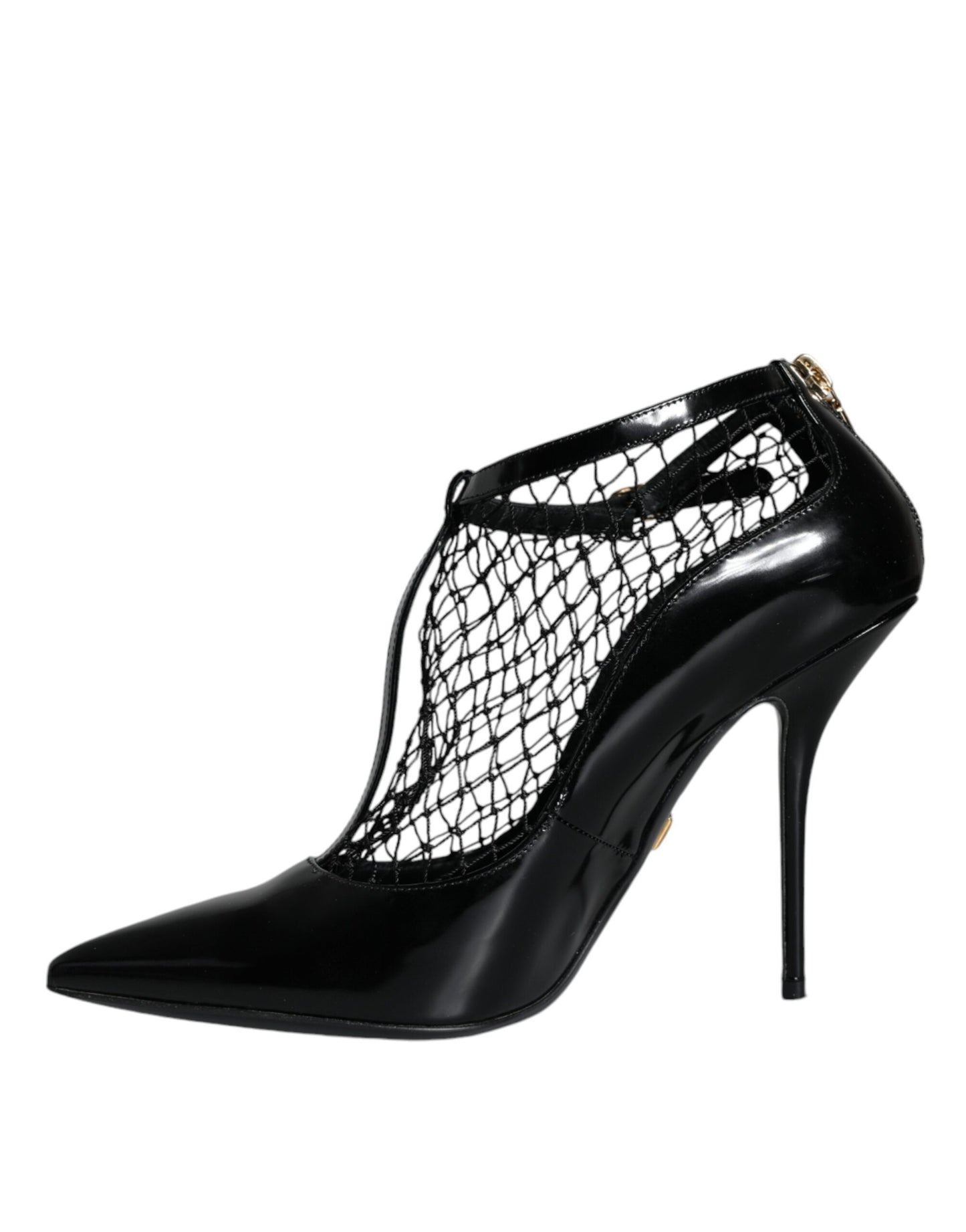 Dolce & Gabbana Sorte Mesh Laklæder Pumps Sko