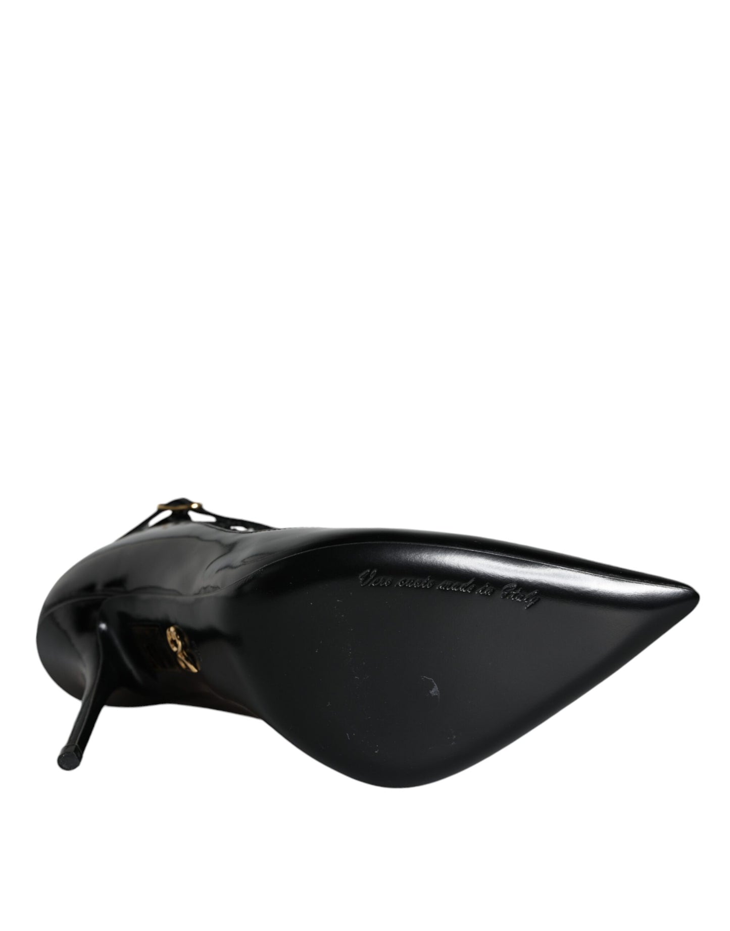 Dolce & Gabbana Sorte Mesh Laklæder Pumps Sko