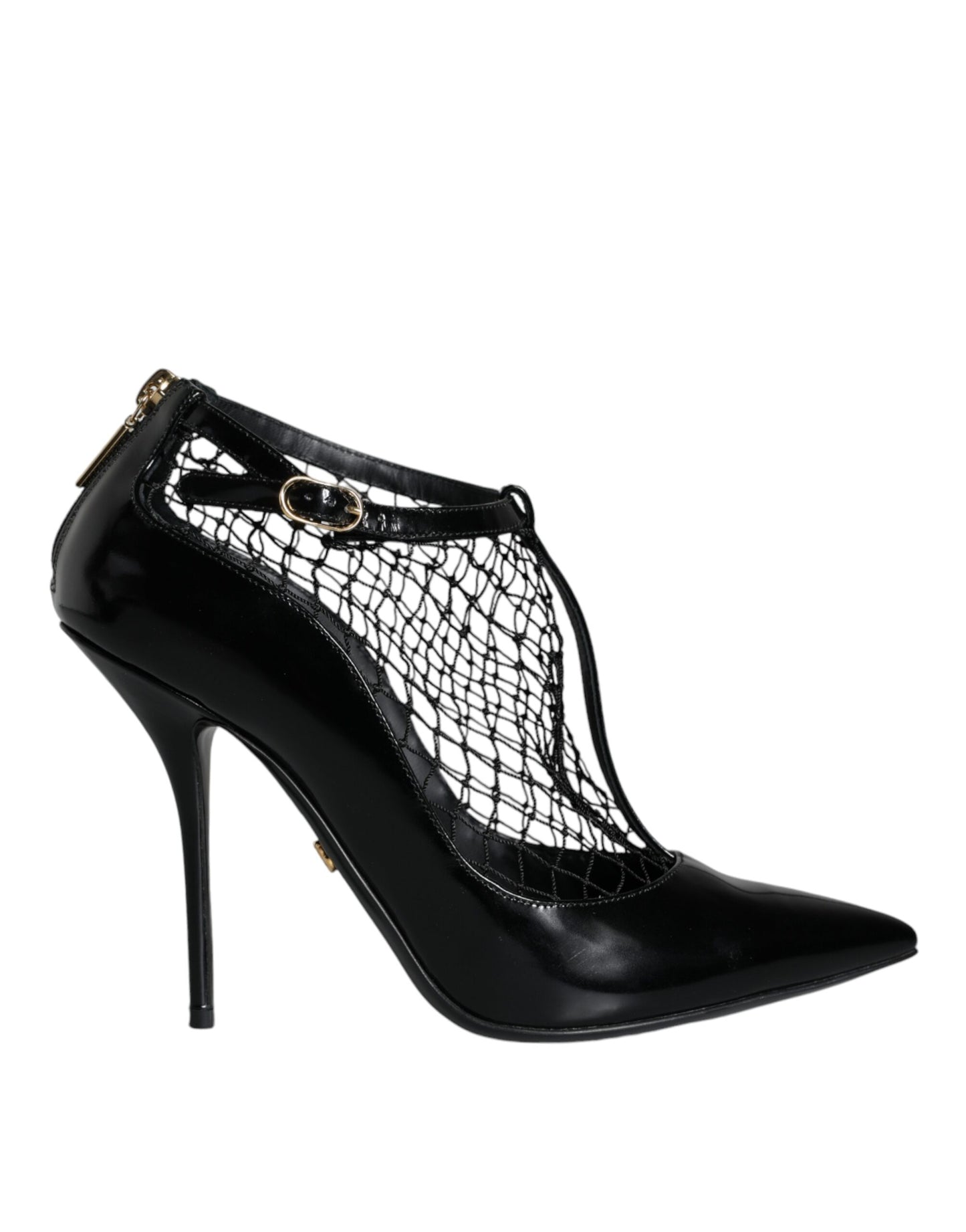 Dolce & Gabbana Sorte Mesh Laklæder Pumps Sko