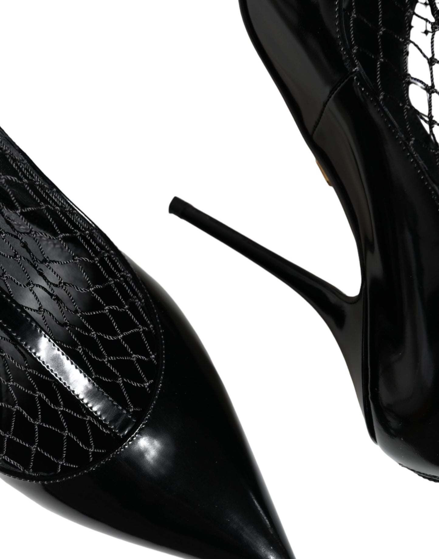 Dolce & Gabbana Sorte Mesh Laklæder Pumps Sko