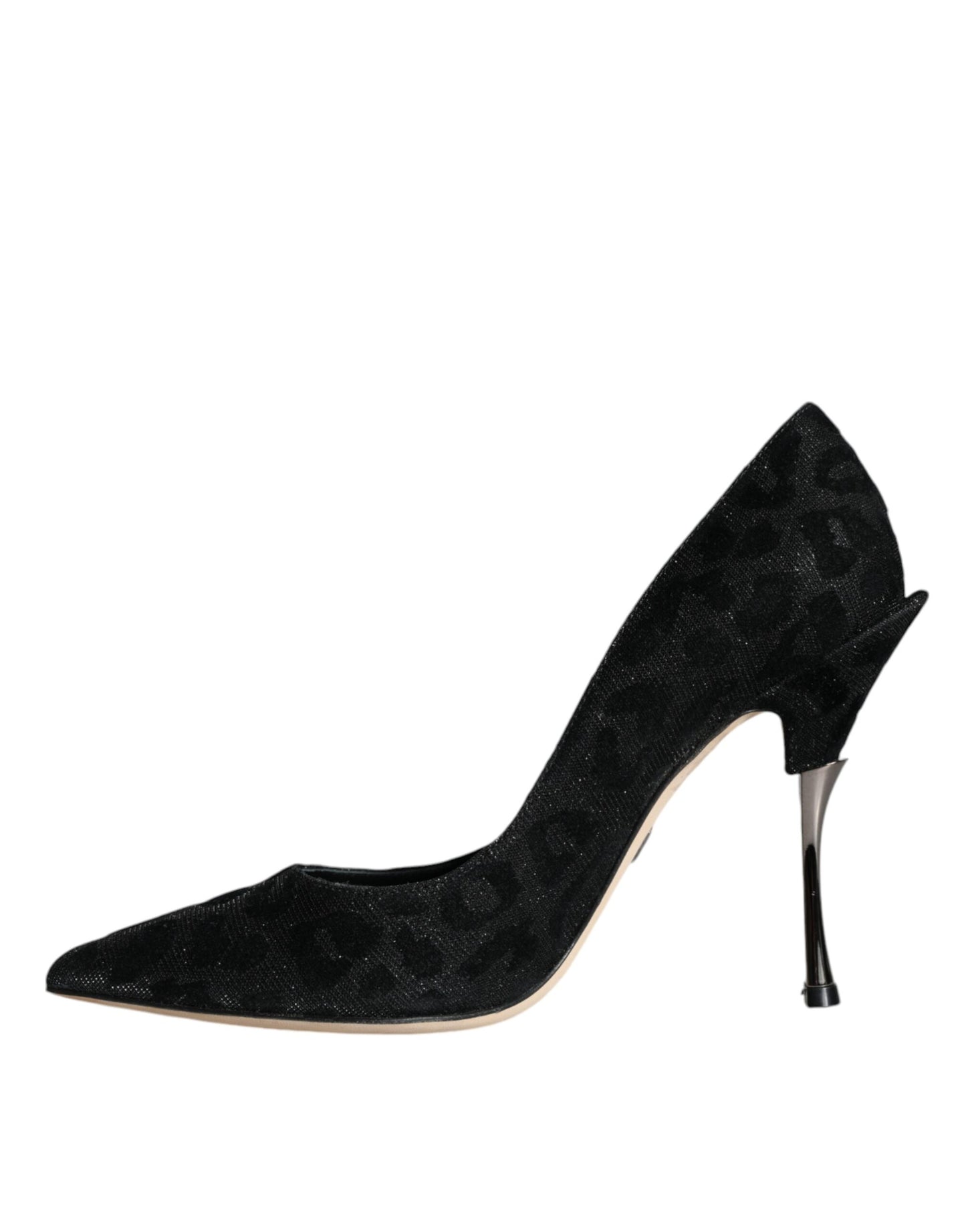 Dolce & Gabbana Sorte Leopard Lurex Højhælede Pumps Sko