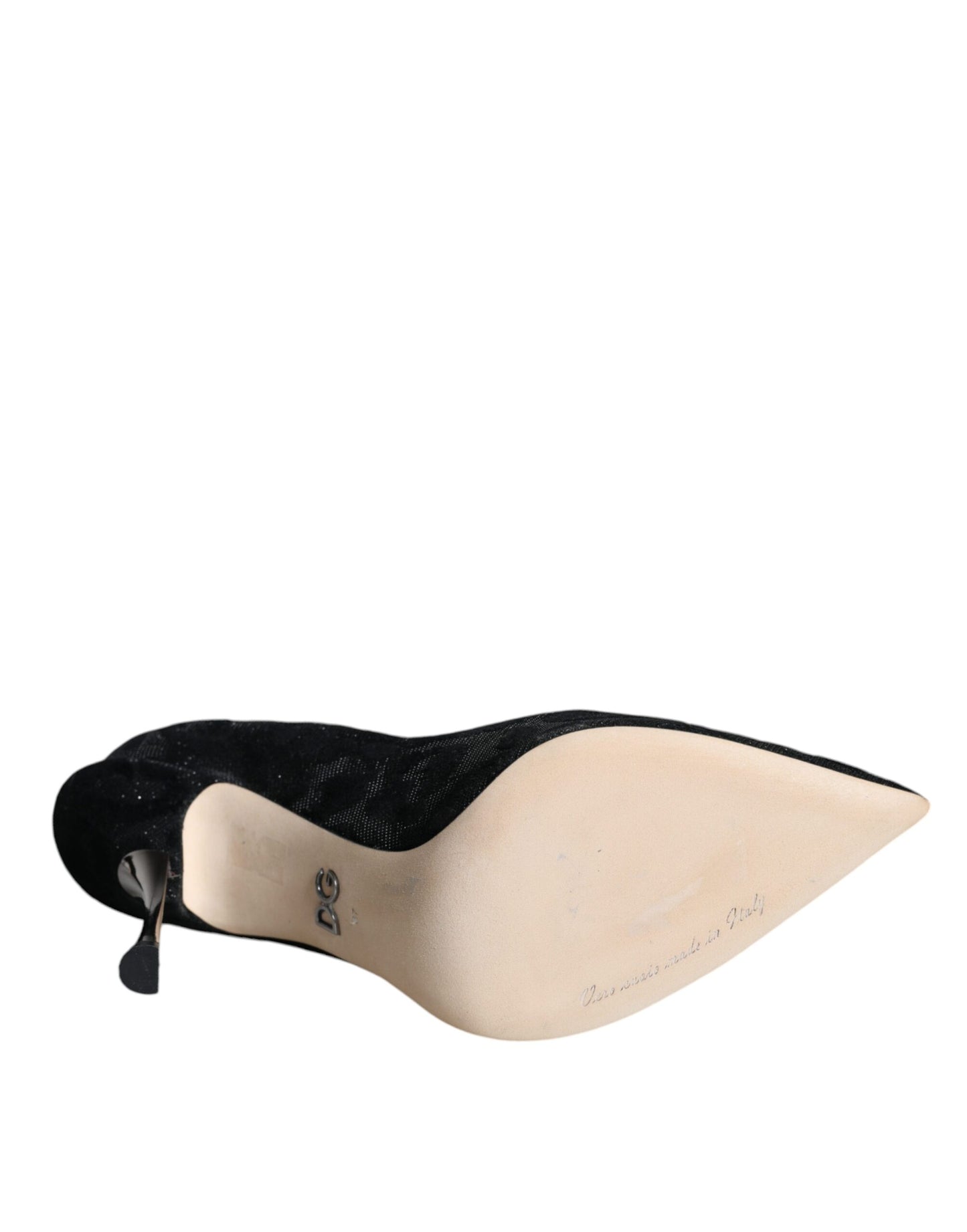 Dolce & Gabbana Sorte Leopard Lurex Højhælede Pumps Sko