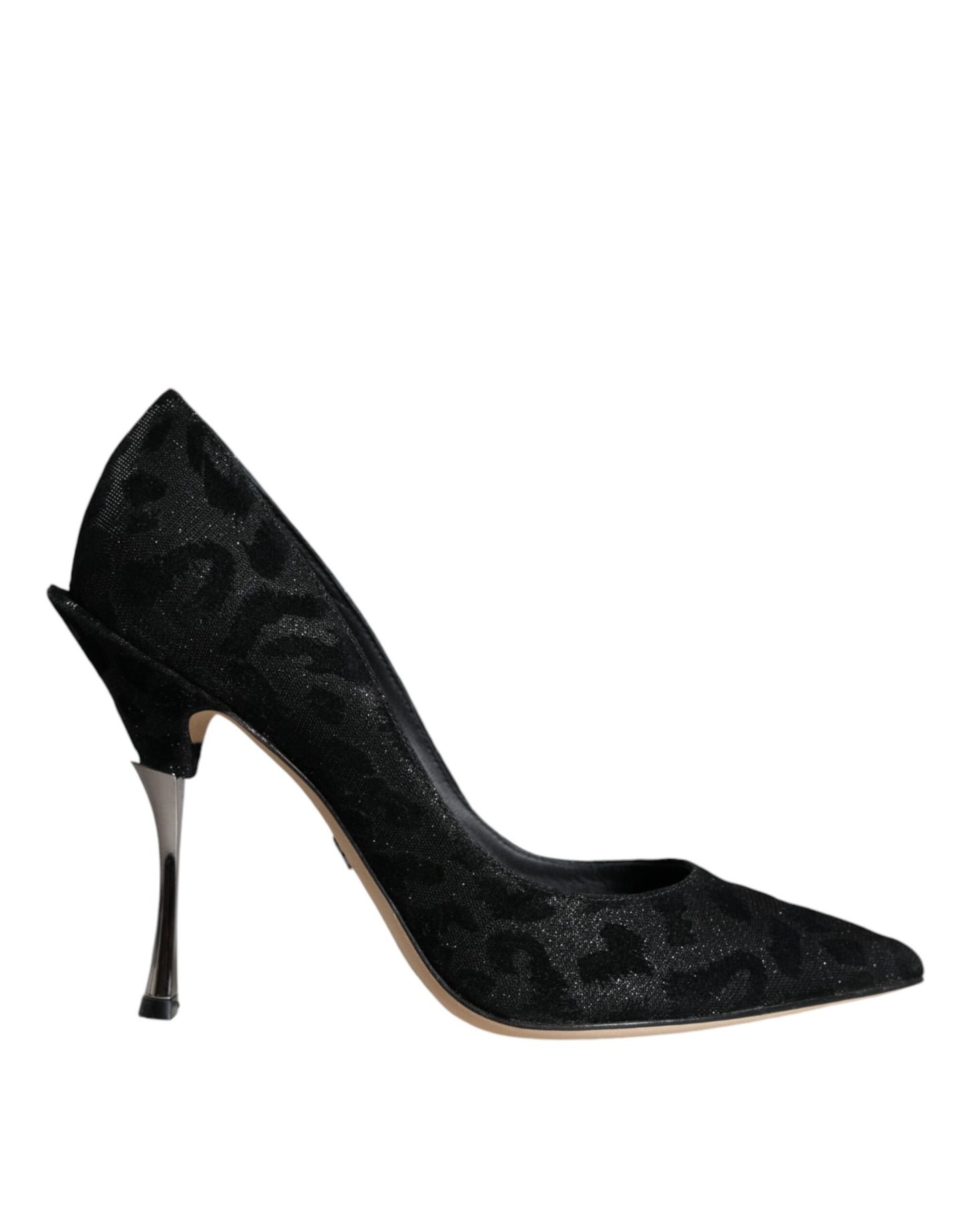 Dolce & Gabbana Sorte Leopard Lurex Højhælede Pumps Sko
