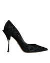 Dolce & Gabbana Sorte Leopard Lurex Højhælede Pumps Sko