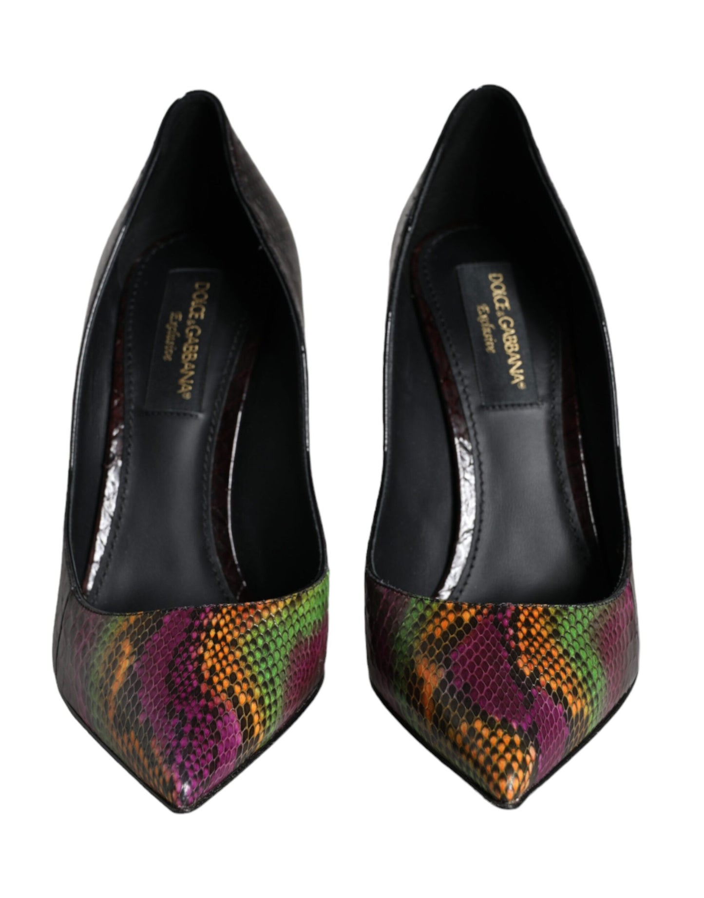 Dolce & Gabbana Flerfarvede Eksotisk Læder Hæle Pumps Sko