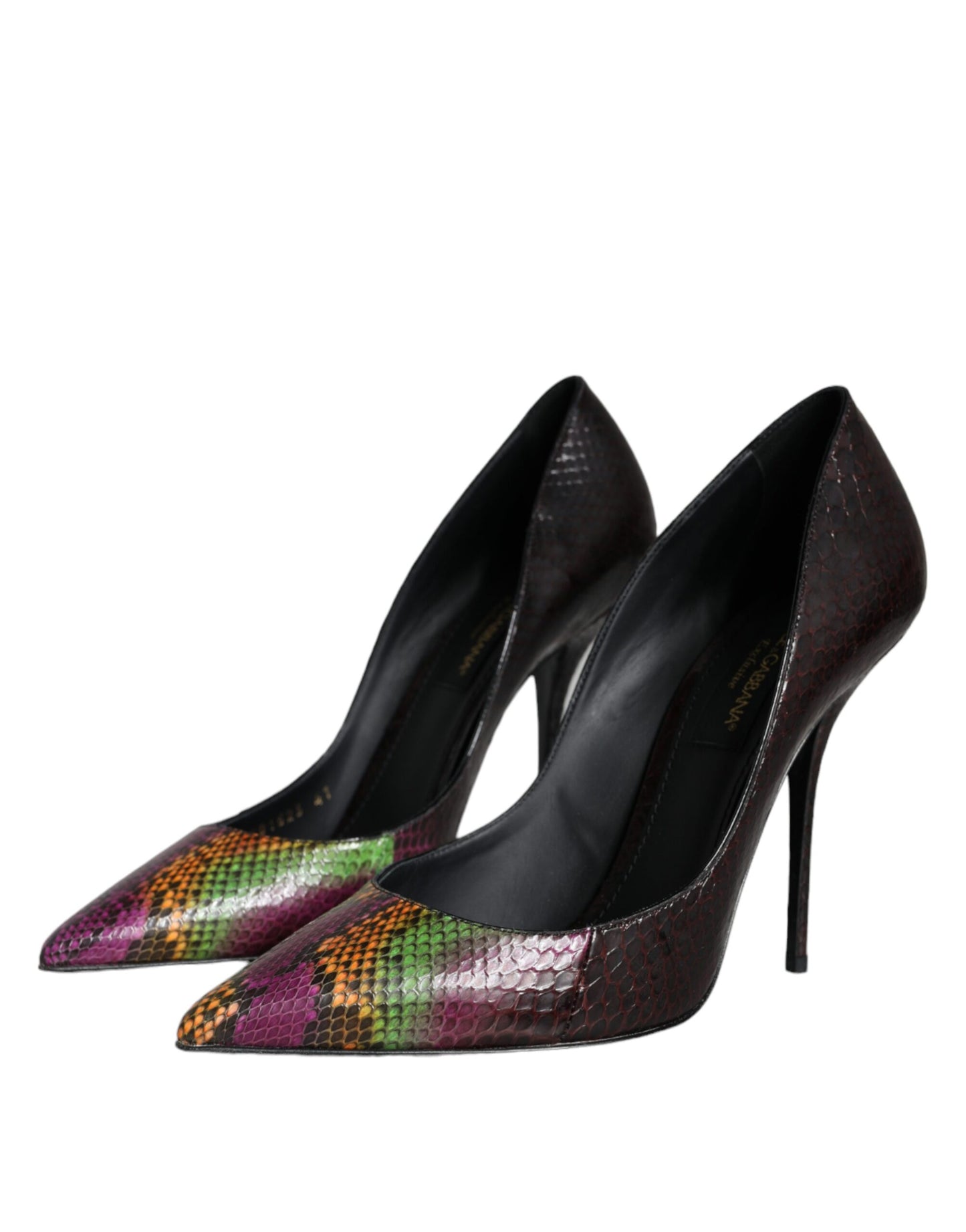 Dolce & Gabbana Flerfarvede Eksotisk Læder Hæle Pumps Sko