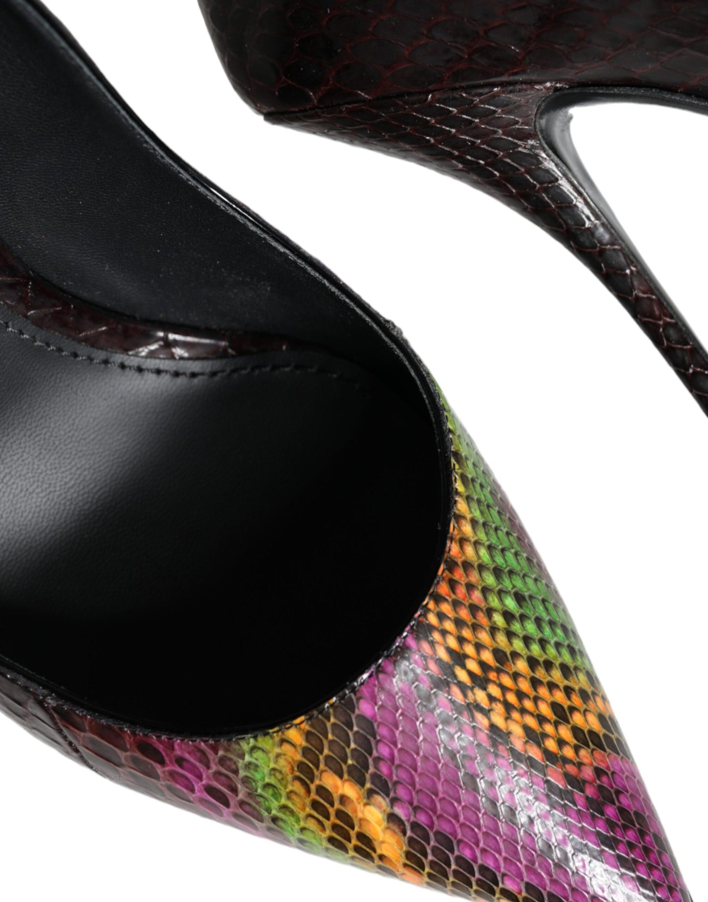 Dolce & Gabbana Flerfarvede Eksotisk Læder Hæle Pumps Sko