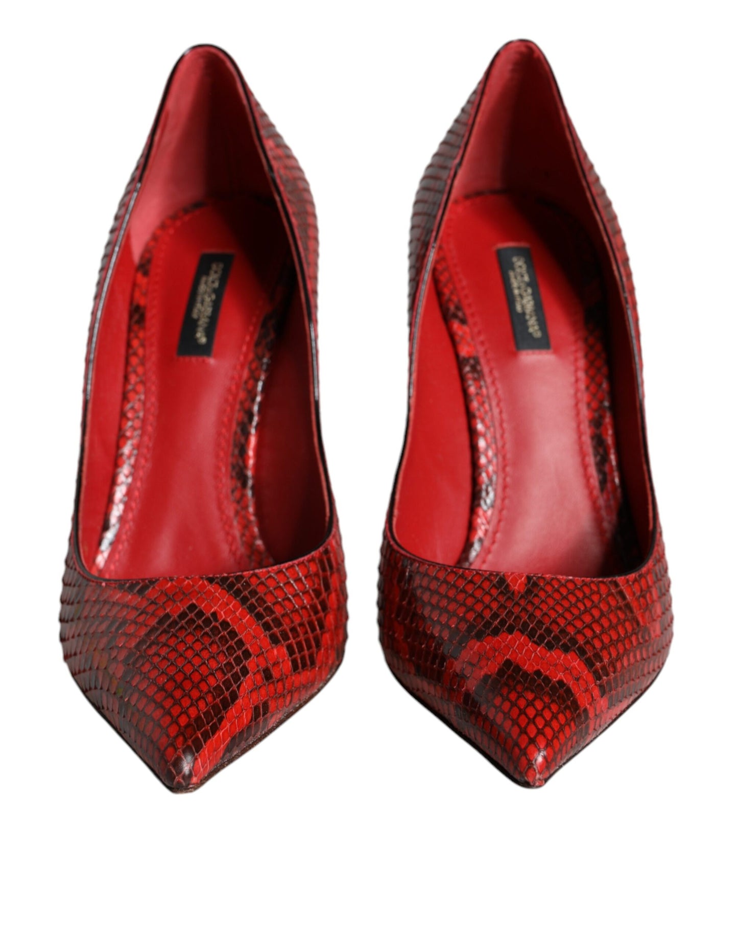 Dolce & Gabbana Røde Læder Stiletto Højhælede Pumps Sko