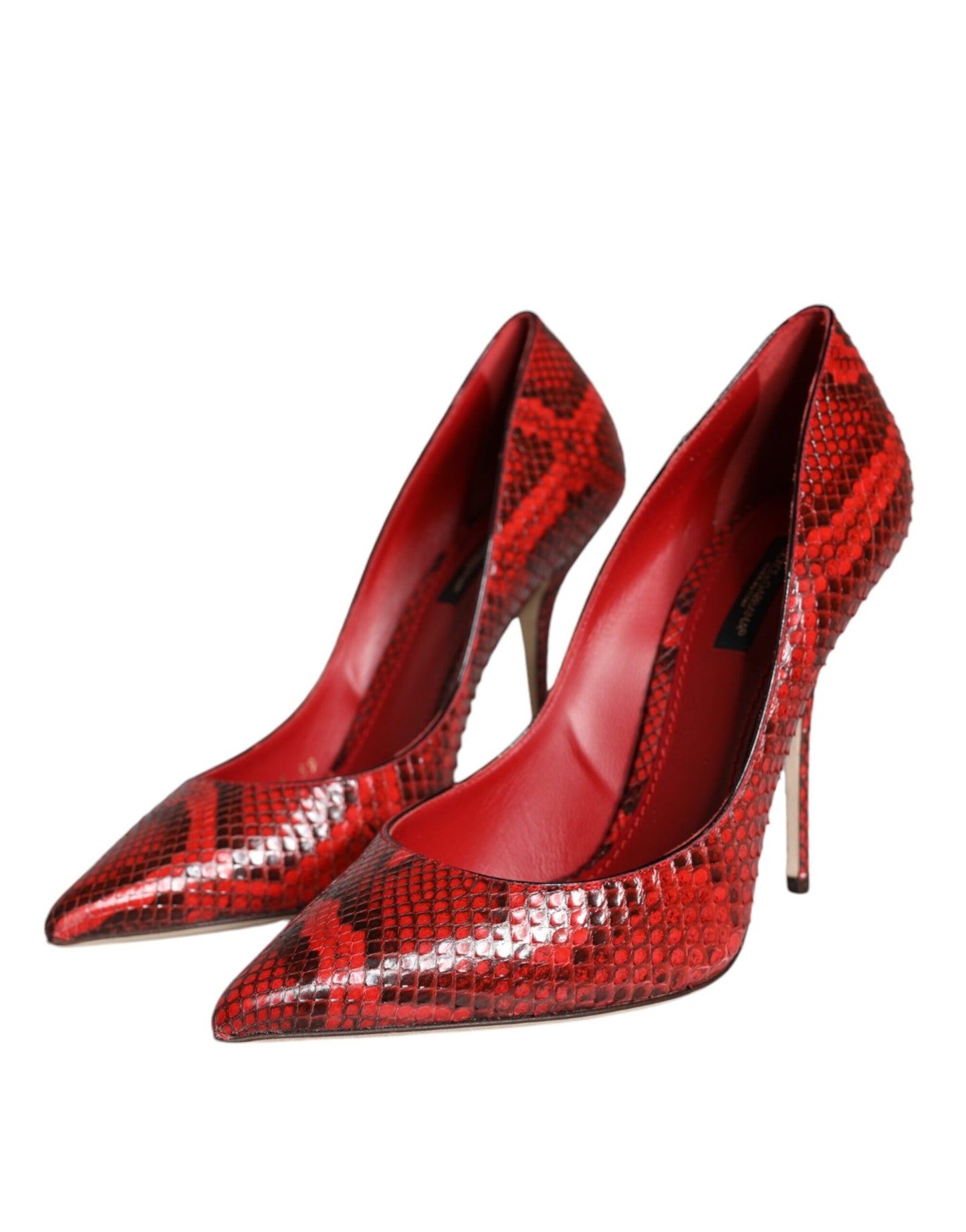 Dolce & Gabbana Røde Læder Stiletto Højhælede Pumps Sko