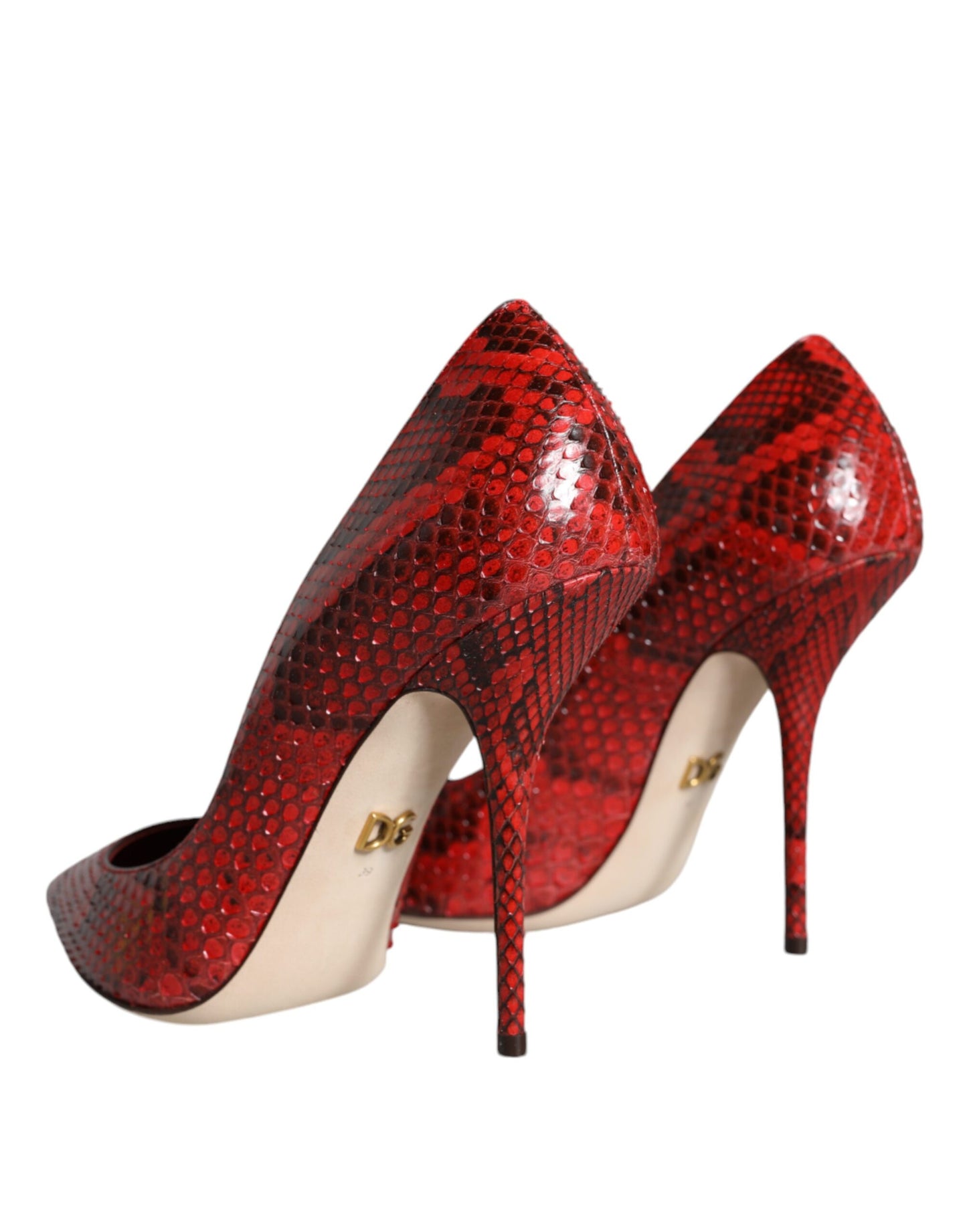 Dolce & Gabbana Røde Læder Stiletto Højhælede Pumps Sko