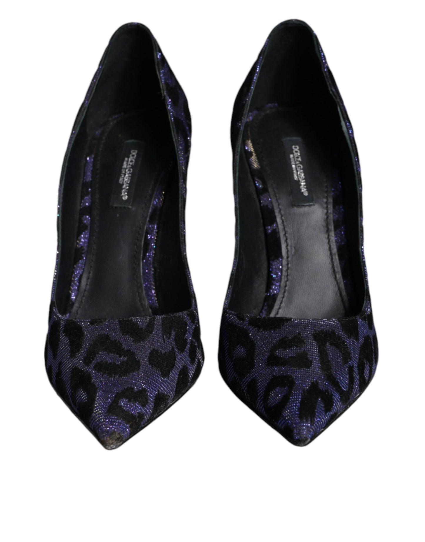 Dolce & Gabbana Violet Leopard Lurex Højhælede Pumps Sko