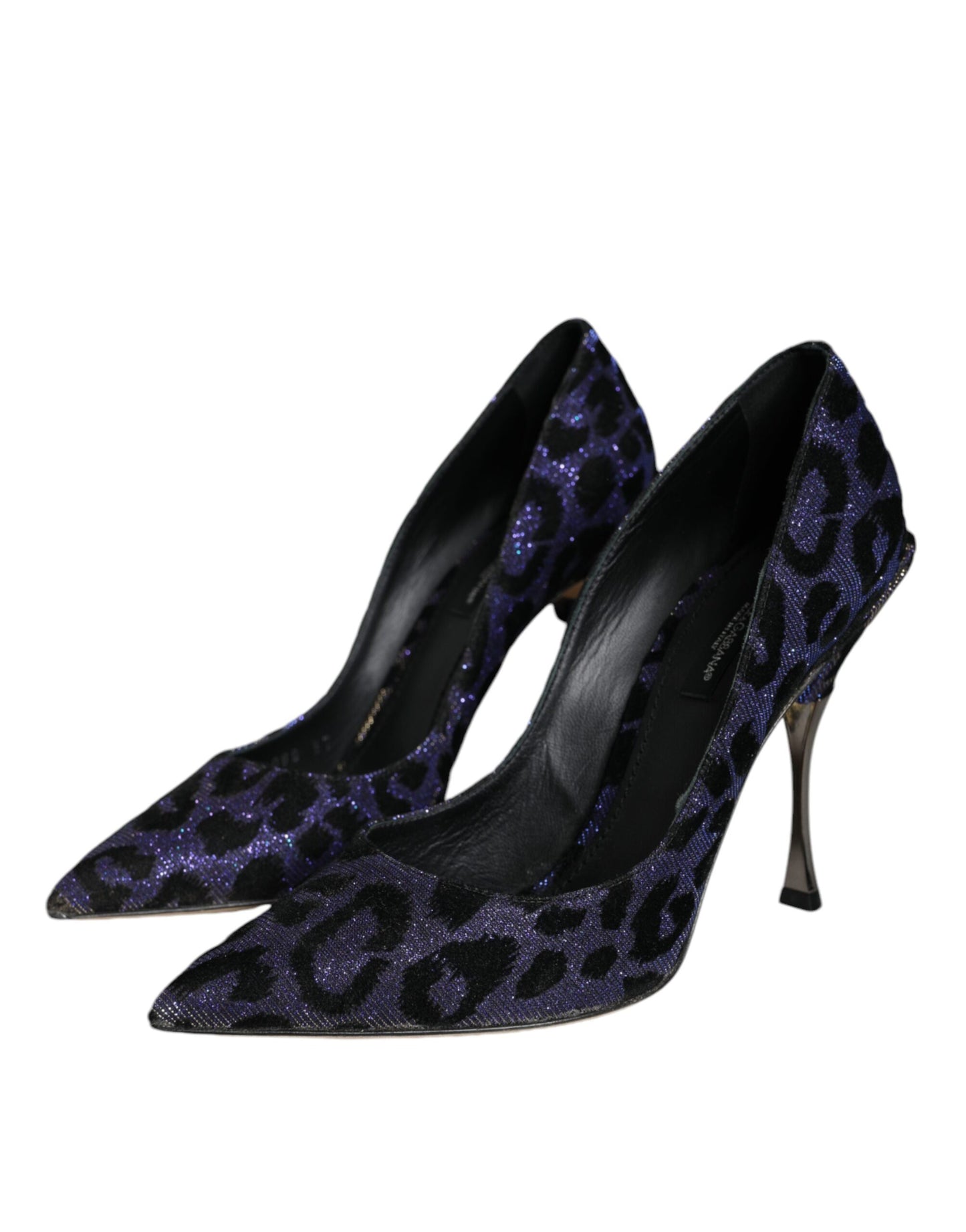 Dolce & Gabbana Violet Leopard Lurex Højhælede Pumps Sko