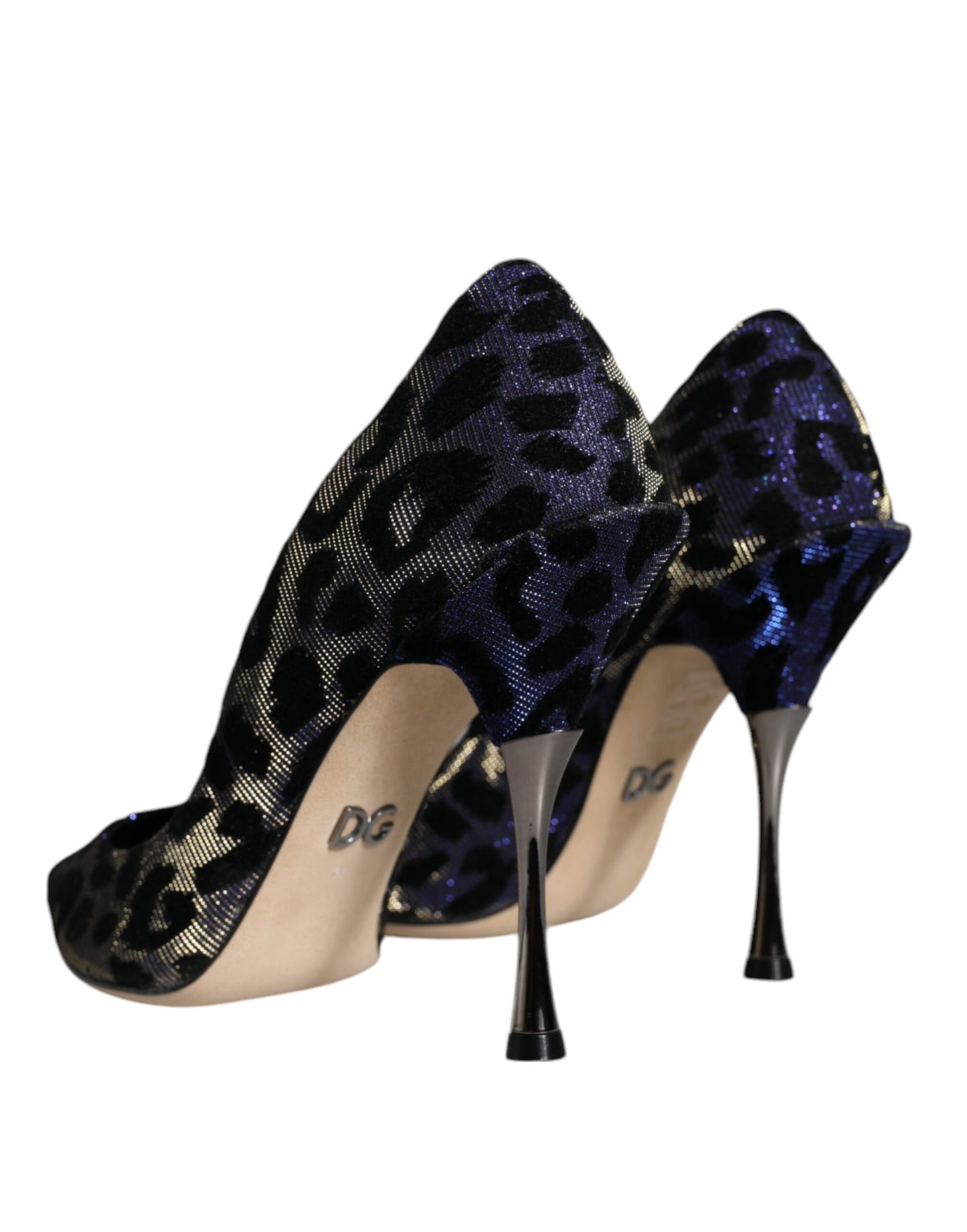 Dolce & Gabbana Violet Leopard Lurex Højhælede Pumps Sko