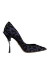 Dolce & Gabbana Violet Leopard Lurex Højhælede Pumps Sko