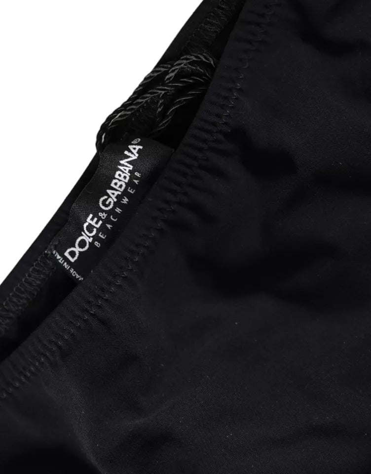 Dolce & Gabbana sort nylon badetøj strandtøj bikini med bund
