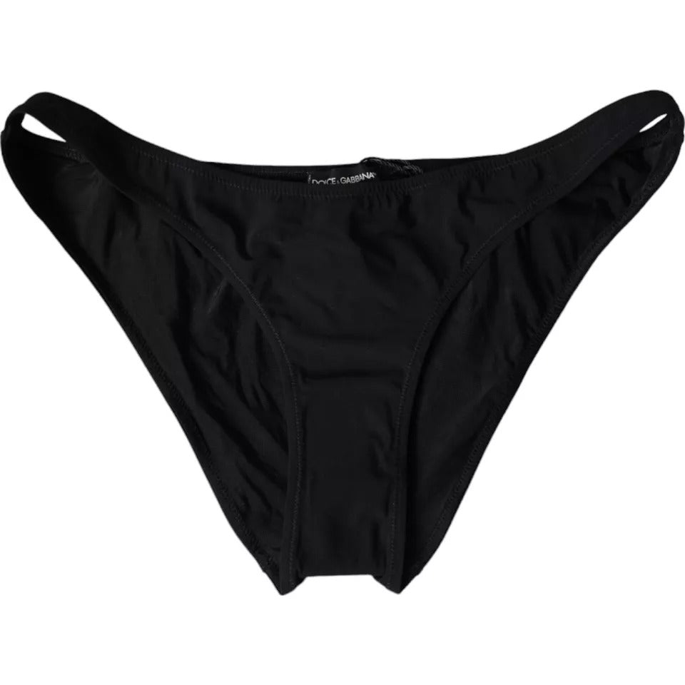 Dolce & Gabbana sort nylon badetøj strandtøj bikini med bund