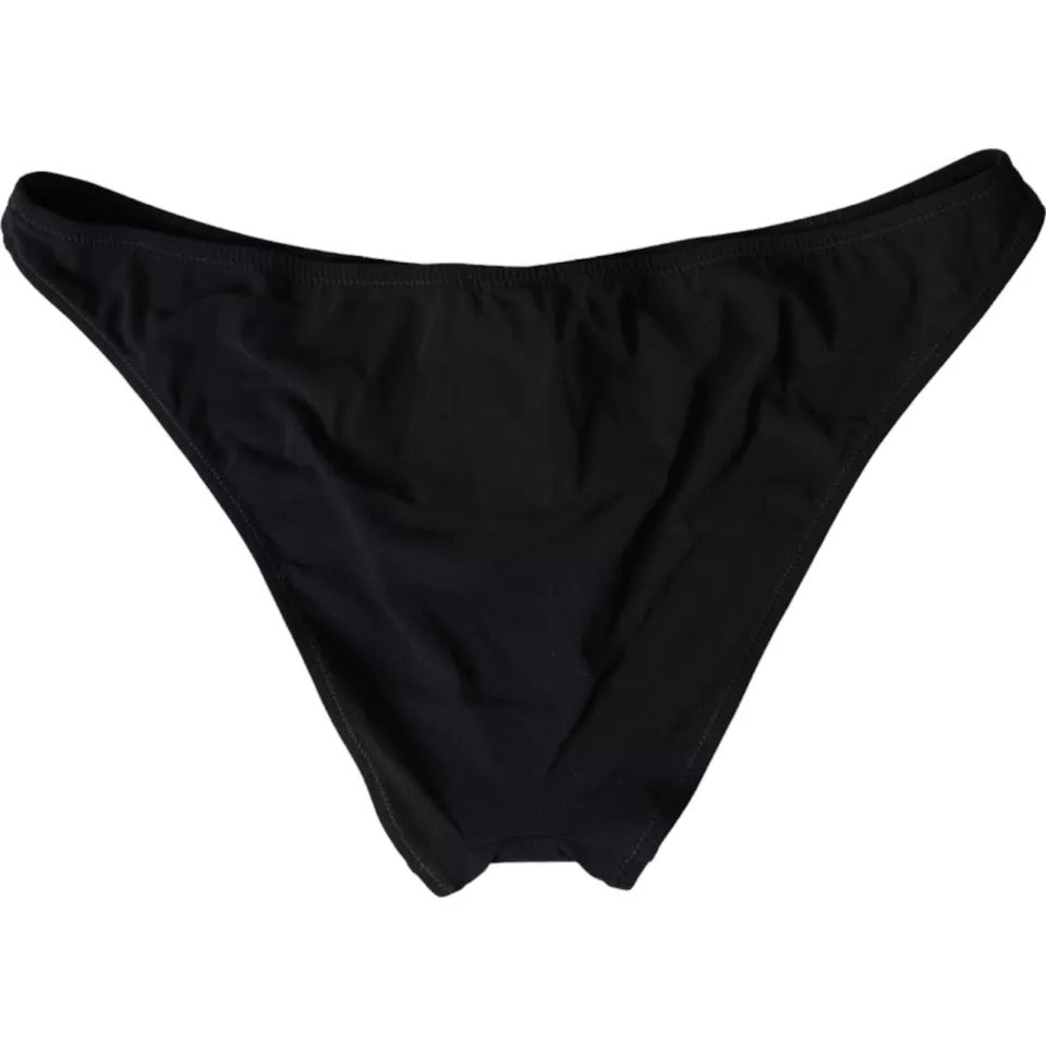 Dolce & Gabbana sort nylon badetøj strandtøj bikini med bund
