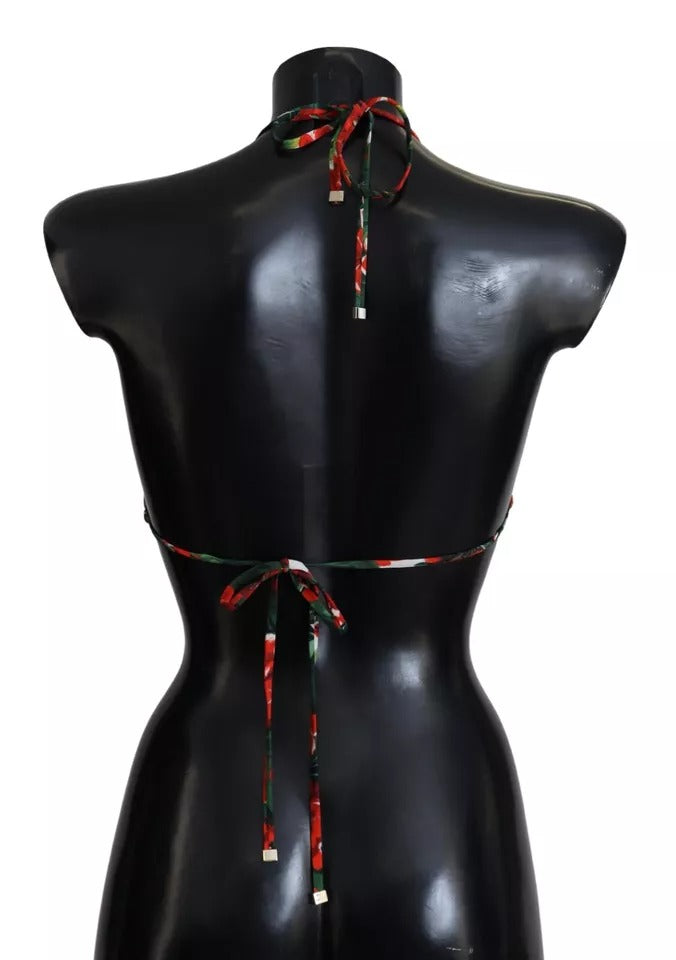 Dolce & Gabbana Flerfarvet Geranium Halter Beachwear Bikinitop