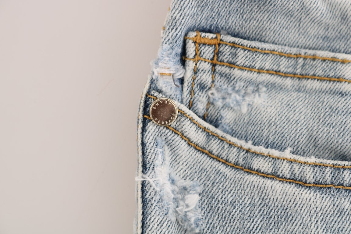 Versace Jeans Chic Lyseblå Slim Fit Jeans