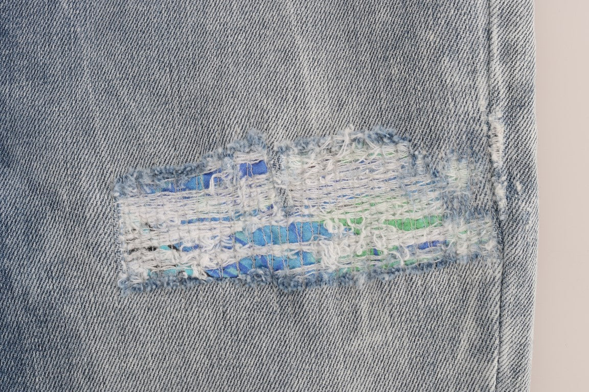 Versace Jeans Chic Lyseblå Slim Fit Jeans