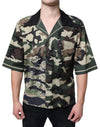 Dolce & Gabbana Flerfarvet Camouflage Button Down Herre Casual Skjorte