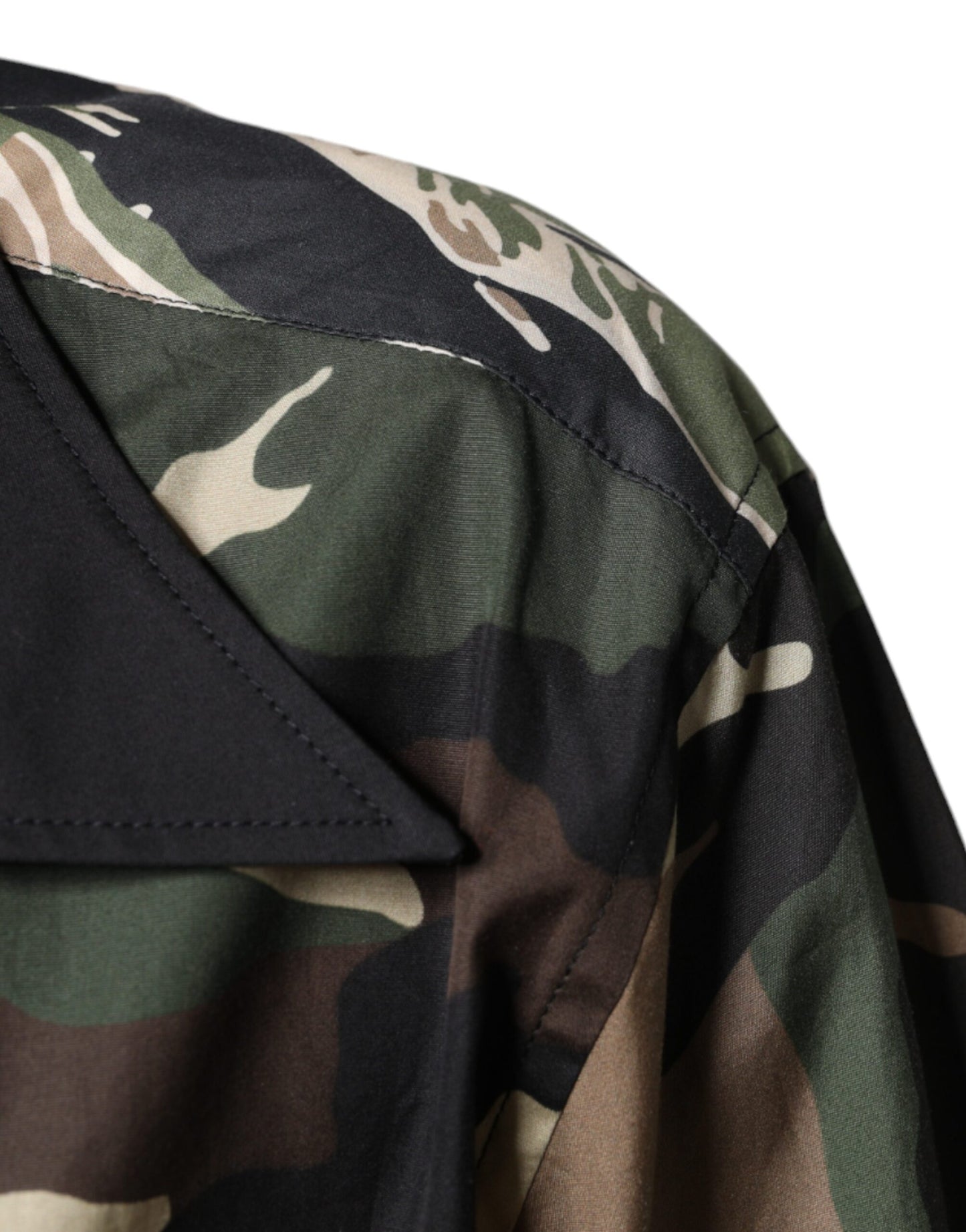 Dolce & Gabbana Flerfarvet Camouflage Button Down Herre Casual Skjorte