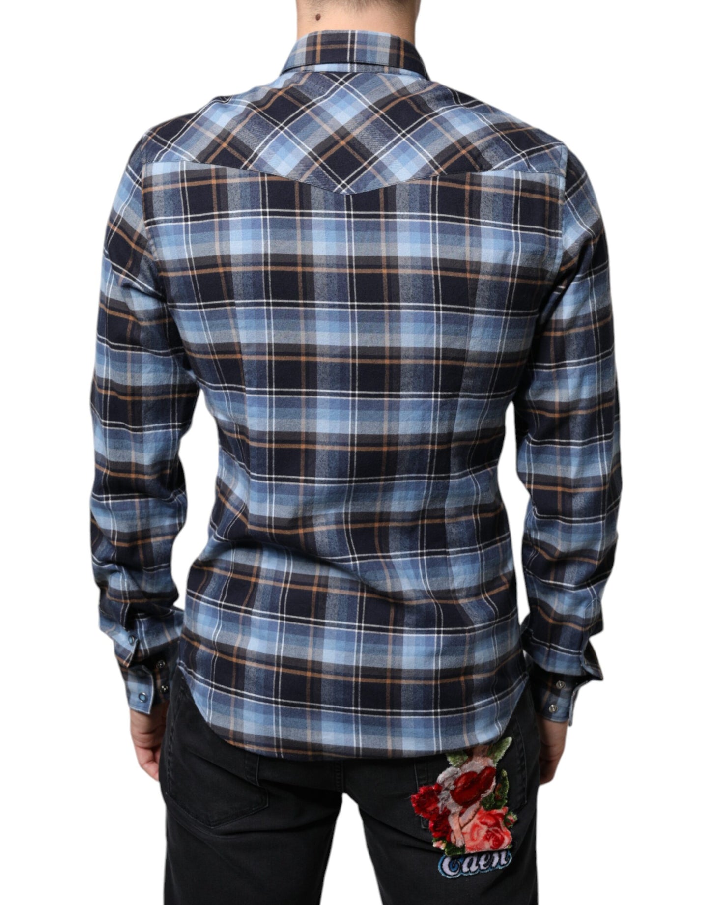 Dolce & Gabbana Flerfarvet Ternet Paradiso Patch Slim Fit Skjorte