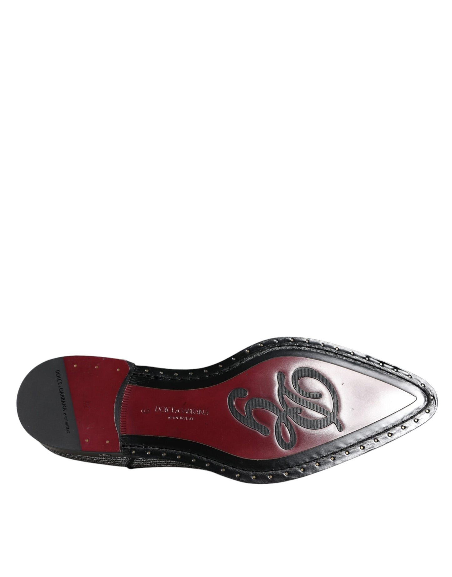 Dolce & Gabbana Sølvfarvede Polyurethan Derby Formelle Sko
