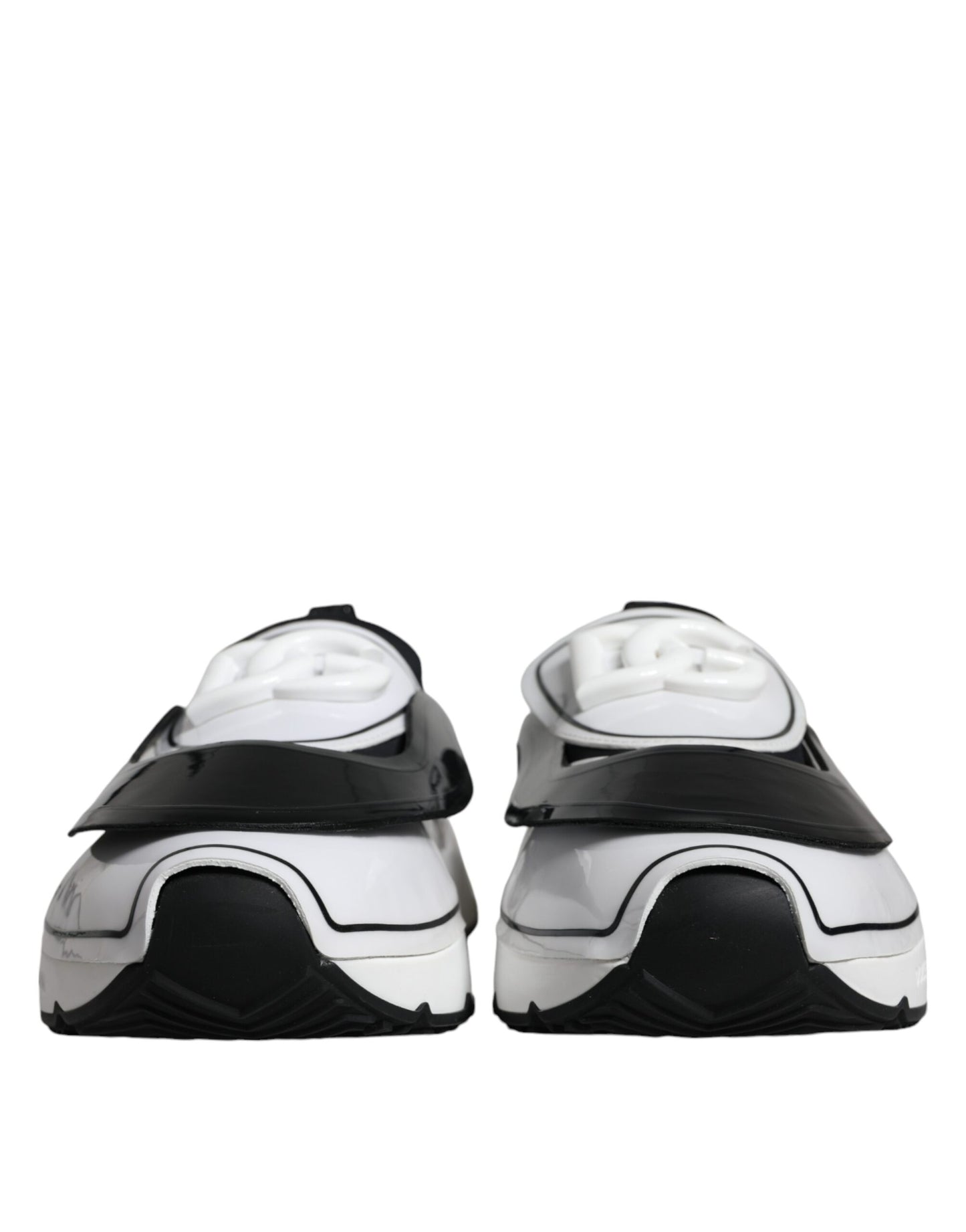 Dolce & Gabbana Hvide Sorte Logo Plaque Daymaster Sneakers Sko
