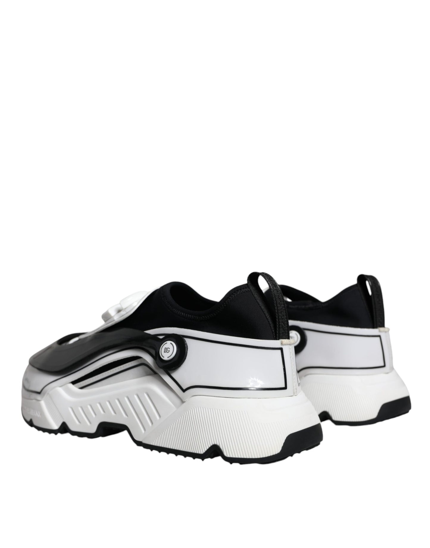 Dolce & Gabbana Hvide Sorte Logo Plaque Daymaster Sneakers Sko