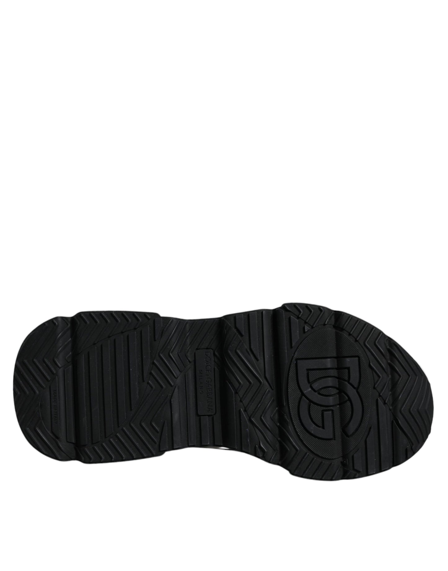 Dolce & Gabbana Hvide Sorte Logo Plaque Daymaster Sneakers Sko