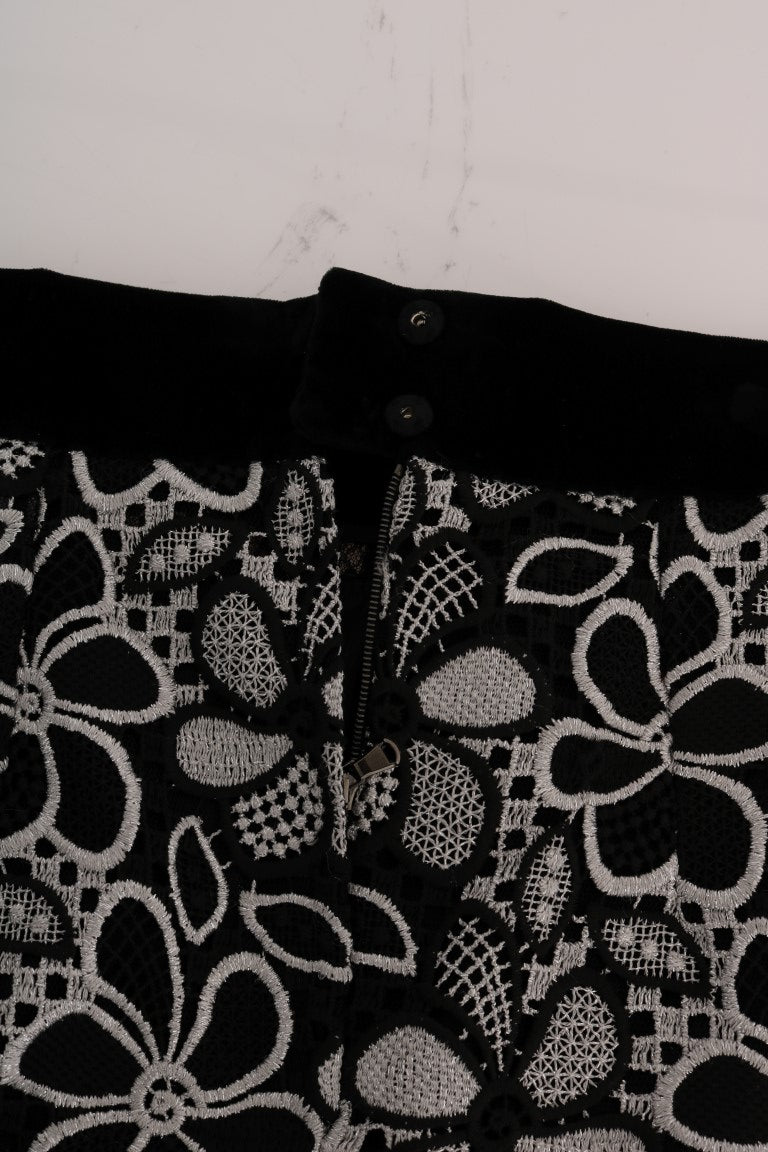 Dolce & Gabbana Elegant Blonde Mini Nederdel med Krystaldetaljer