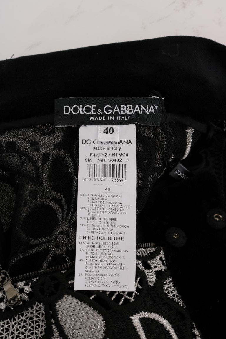 Dolce & Gabbana Elegant Blonde Mini Nederdel med Krystaldetaljer