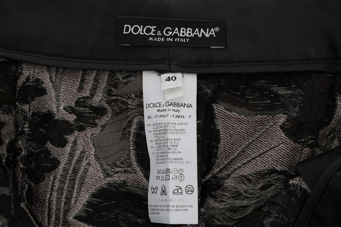 Dolce & Gabbana Elegante Højtaljede Brokadeshorts