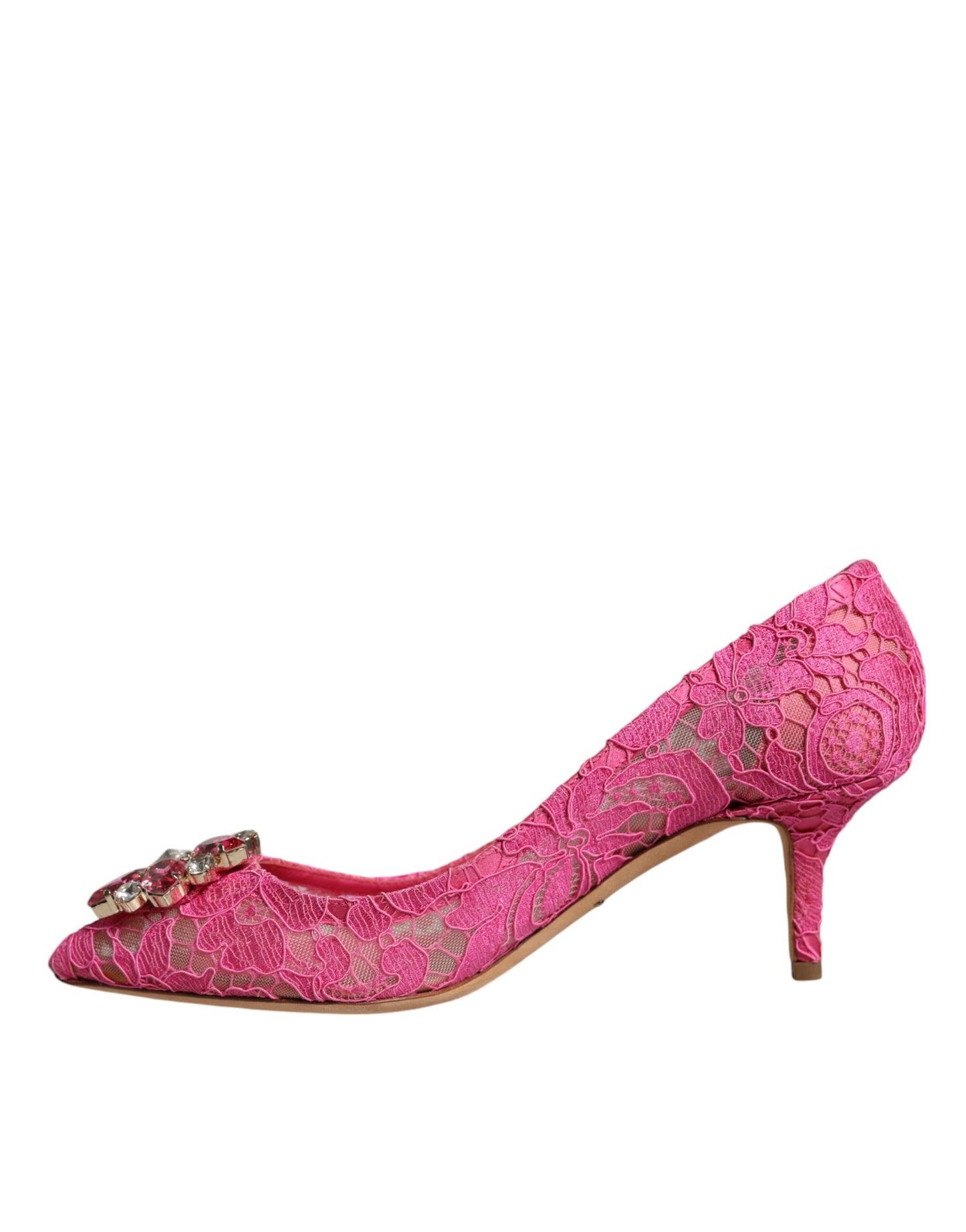 Dolce & Gabbana Pink Taormina Blonde Krystalhæle Pumps Sko