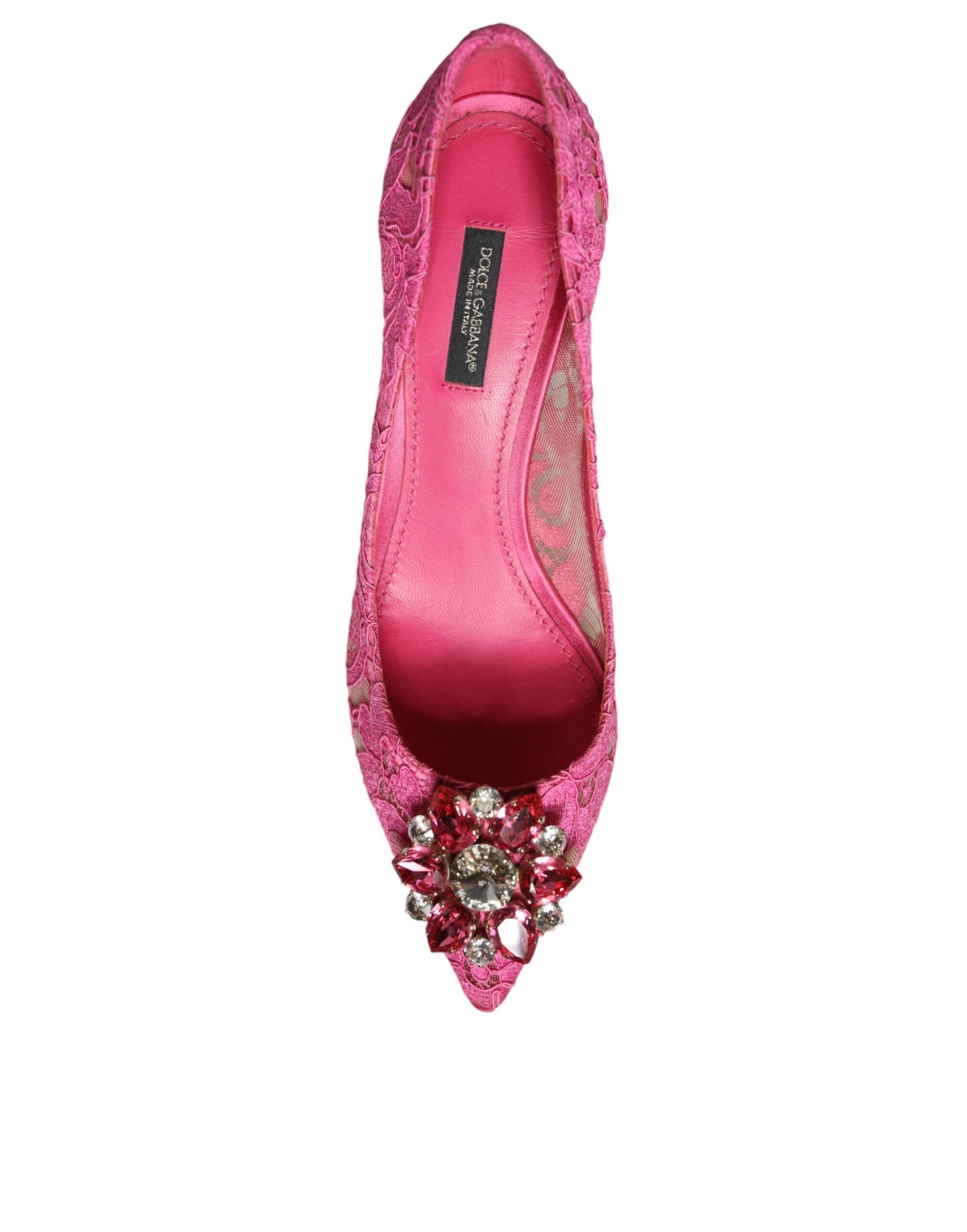 Dolce & Gabbana Pink Taormina Blonde Krystalhæle Pumps Sko