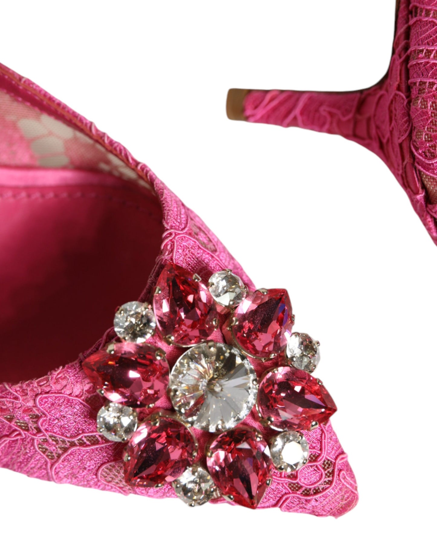 Dolce & Gabbana Pink Taormina Blonde Krystalhæle Pumps Sko