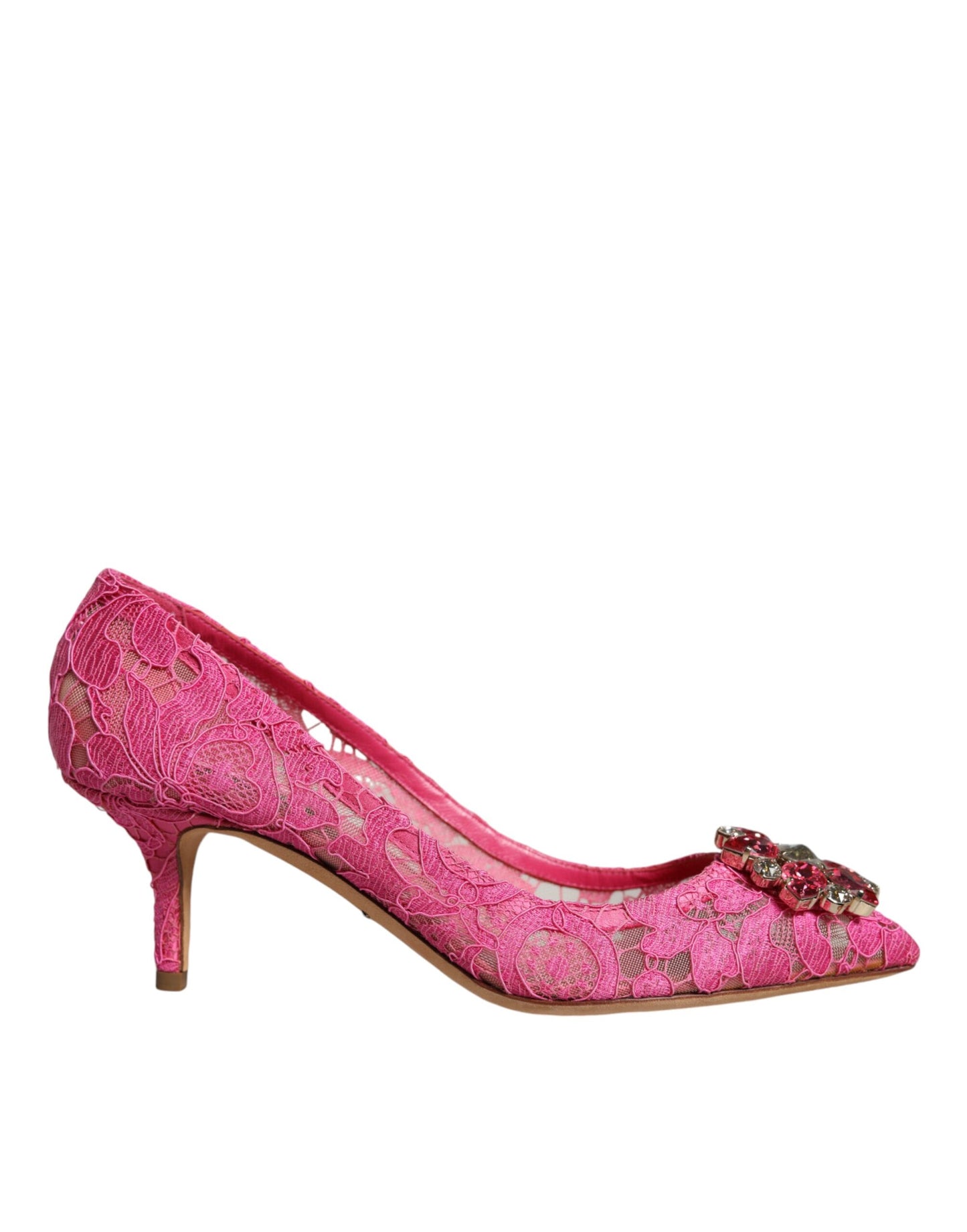 Dolce & Gabbana Pink Taormina Blonde Krystalhæle Pumps Sko