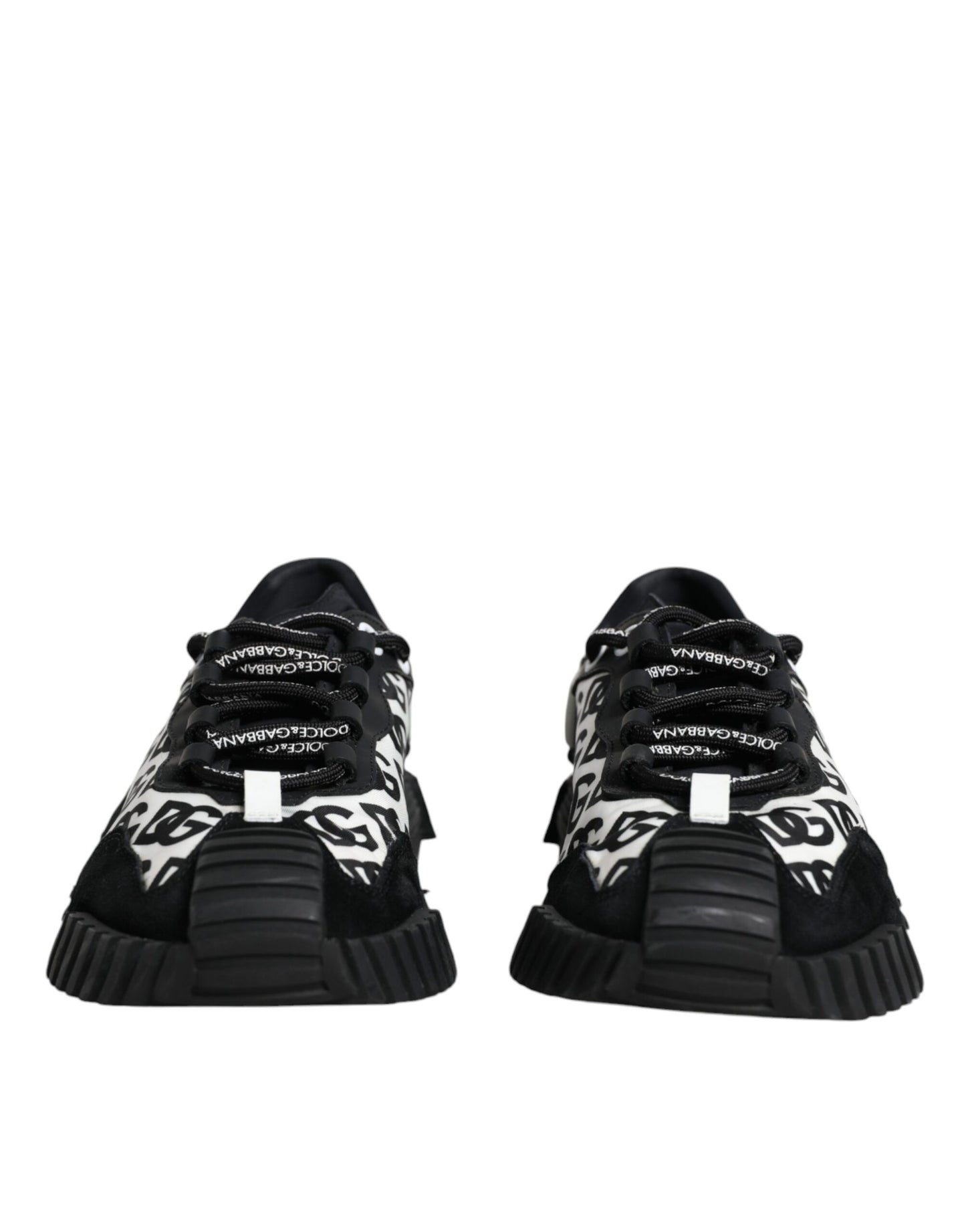 Dolce & Gabbana Sorte Logo Snøresko Low Top NS1 Sneakers