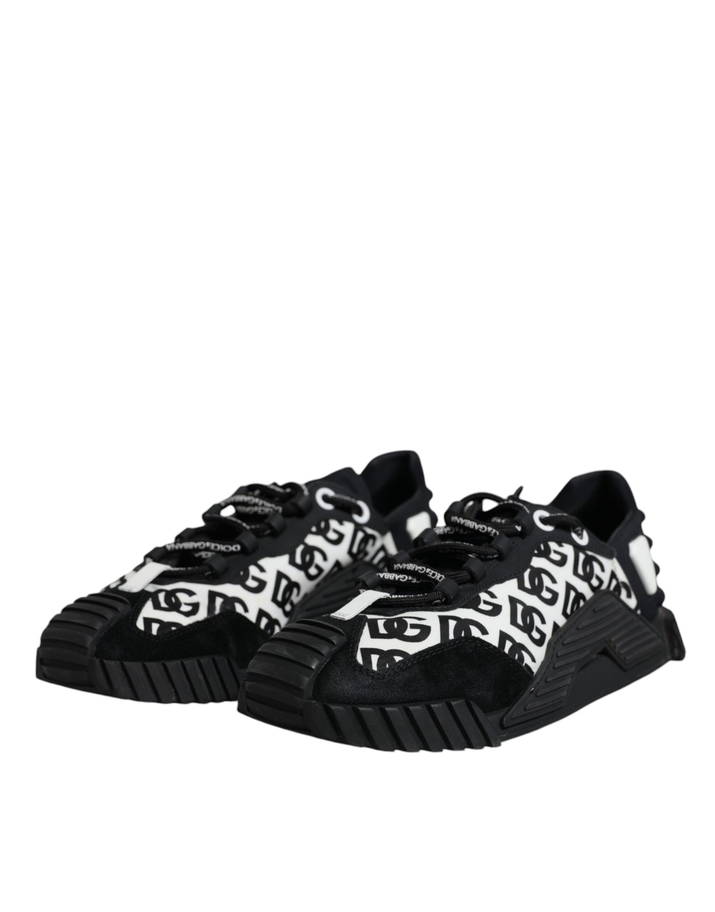 Dolce & Gabbana Sorte Logo Snøresko Low Top NS1 Sneakers